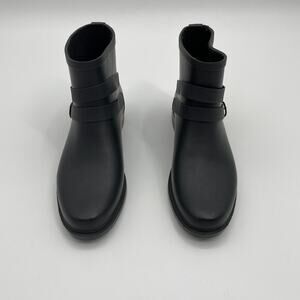 CHOOKA Black Rubber Midtown Strappy Waterproof Bootie Size 9 Rain Shoe Boot